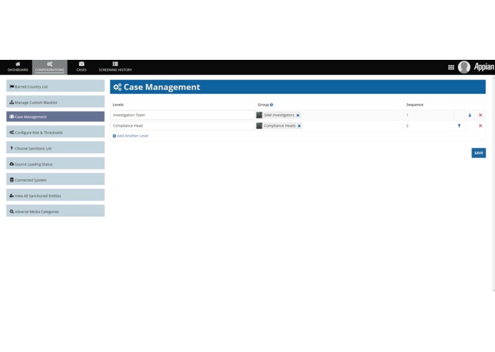 Sanctions and Adverse Media Screening (SAM) – screenshot 1