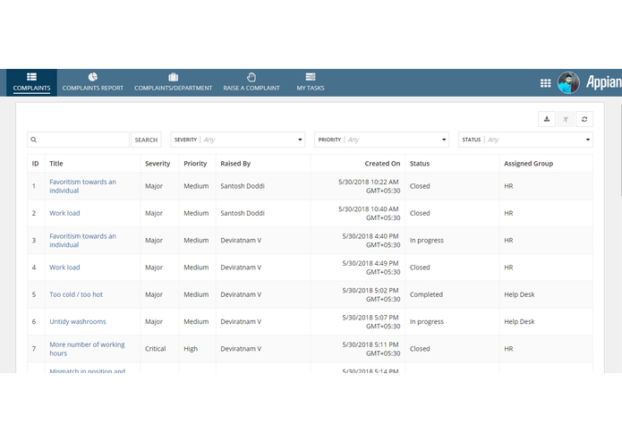Complaint Board - Incident Management – screenshot 3
