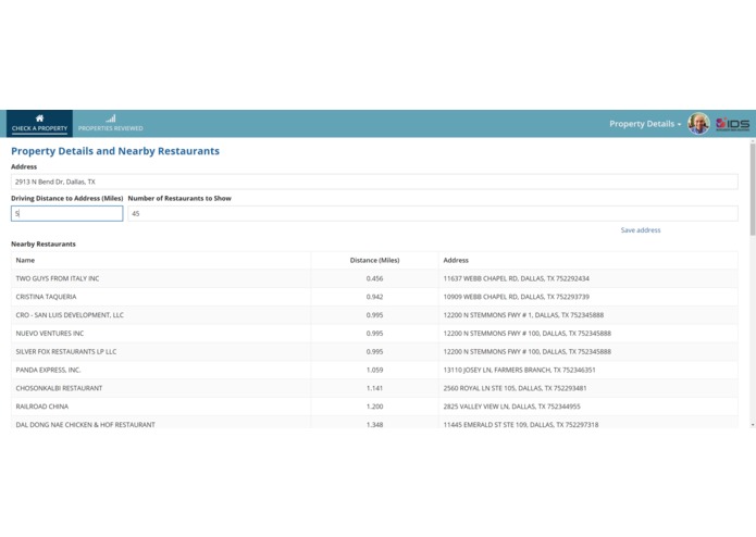 IDS - Data Enrichment Platform - Property Details – screenshot 2