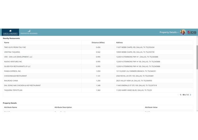 IDS - Data Enrichment Platform - Property Details – screenshot 4
