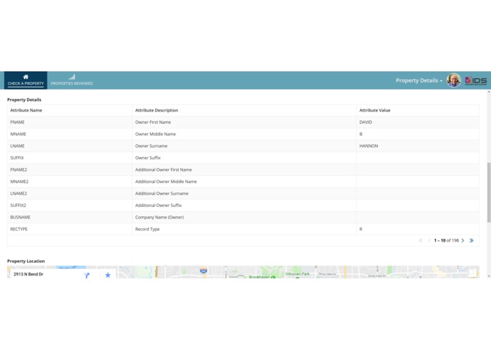 IDS - Data Enrichment Platform - Property Details – screenshot 5