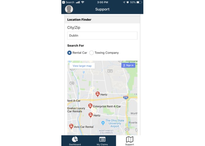 iClaims – screenshot 2