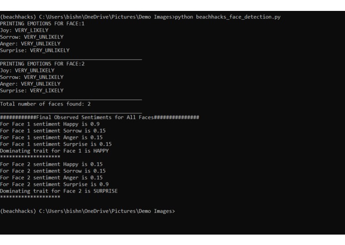 Sentiment Analysis with Google Cloud Vision API – screenshot 1