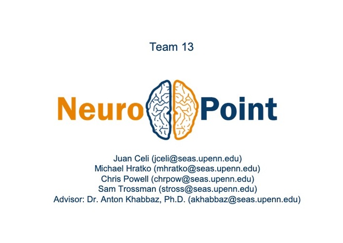 Team 13: NeuroPoint – screenshot 1