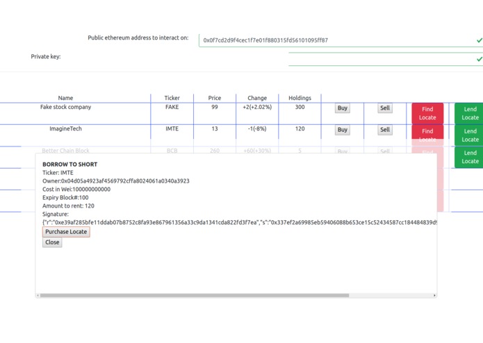 Digital Locate Receipt System for Security Tokens – screenshot 1