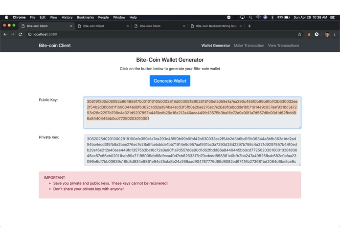 Bite-coin (python) – screenshot 1