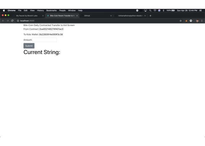 Bite-coin implementation in AION – screenshot 3