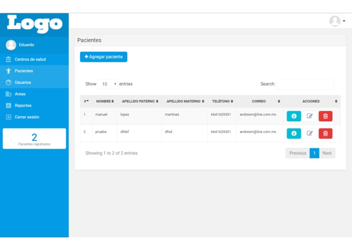Control de servicios de salud – screenshot 3