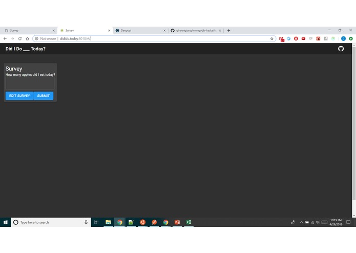 did I do x today? – screenshot 1