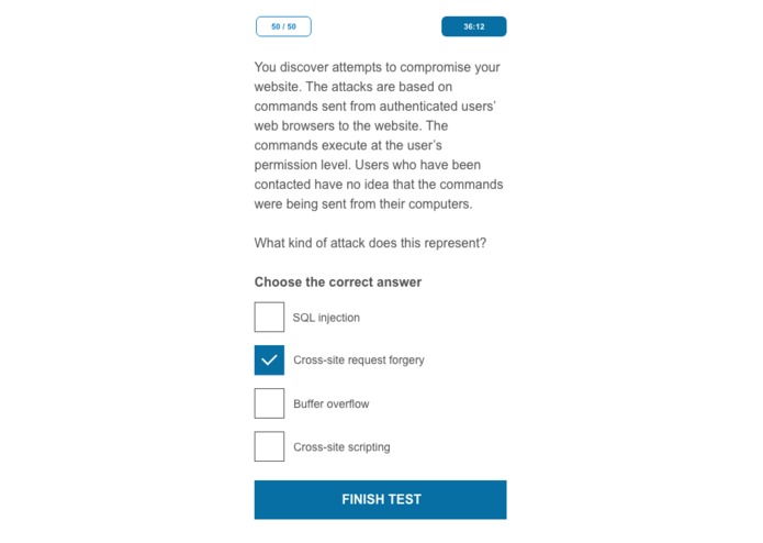 Prototype - Exam Practice App - DoD Measure Up – screenshot 6