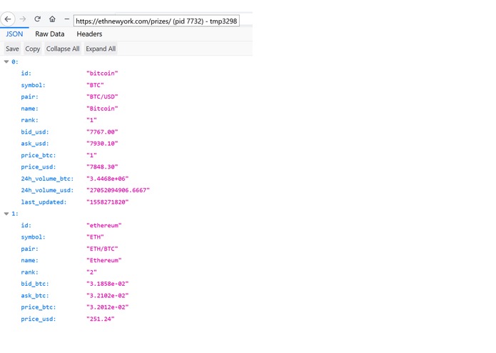 market data oracle – screenshot 2