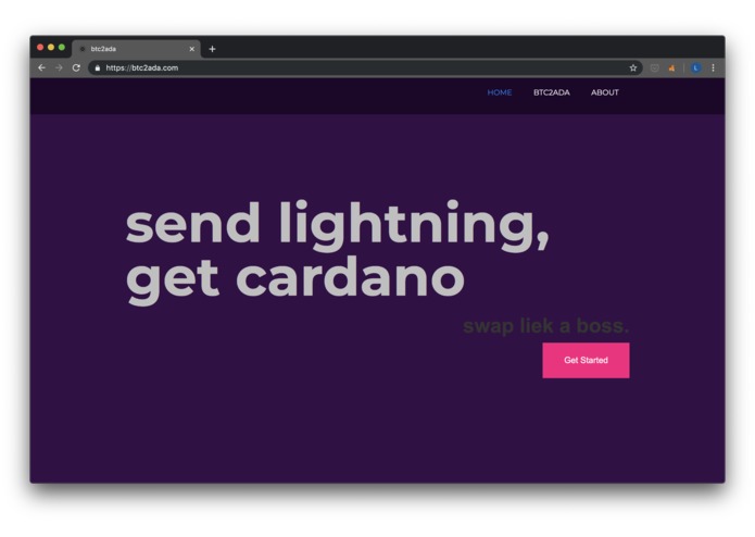 btc2ada – screenshot 1
