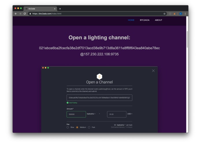 btc2ada – screenshot 3