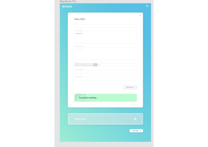 Recover · Lost & Found service – screenshot 3