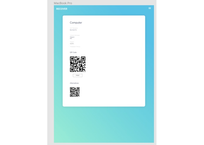Recover · Lost & Found service – screenshot 4