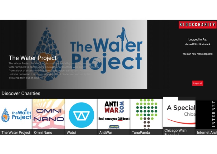 Blockcharity – screenshot 2