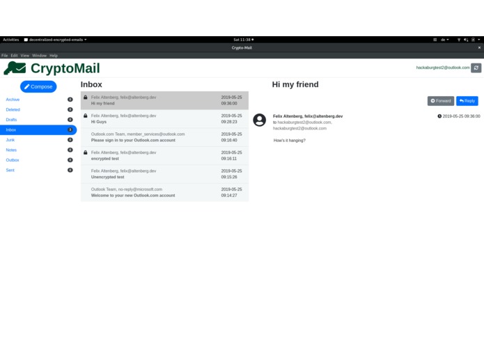 Encrypted E-Mails – screenshot 1