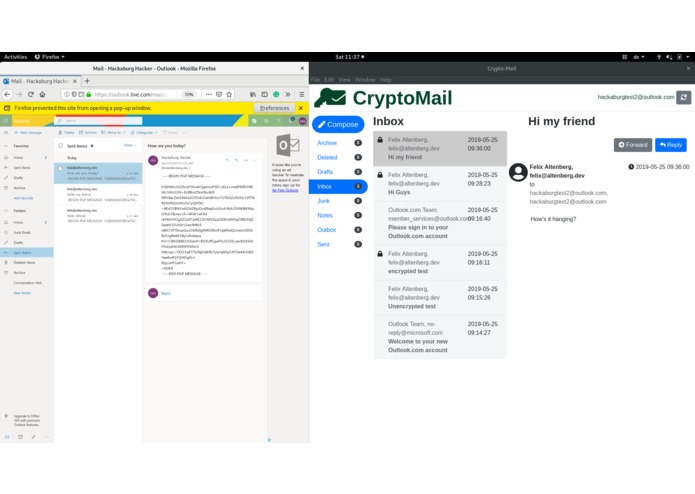 Encrypted E-Mails – screenshot 2