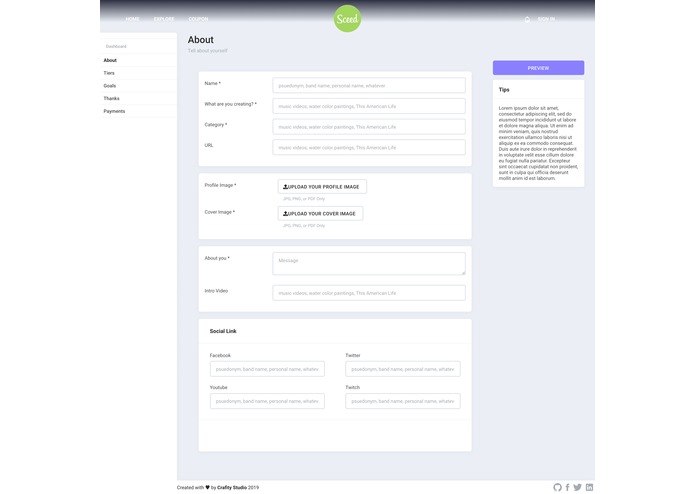 dApp Donation System (Sceed) – screenshot 2