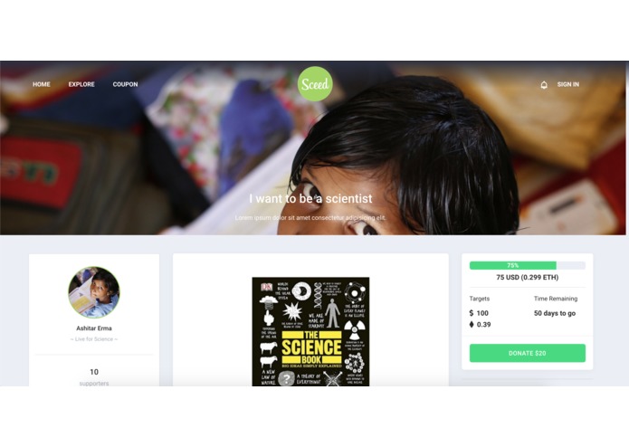 dApp Donation System (Sceed) – screenshot 7