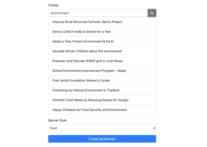 Charity Banner – screenshot 2