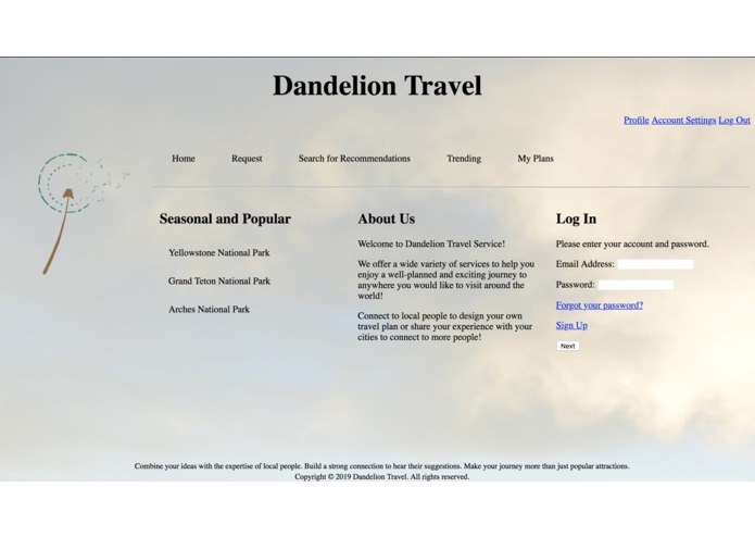 Dandelion Travel – screenshot 1