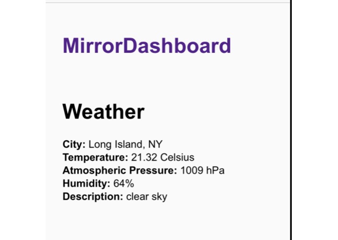 MirrorDashboard – screenshot 2