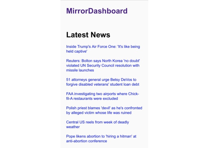 MirrorDashboard – screenshot 4