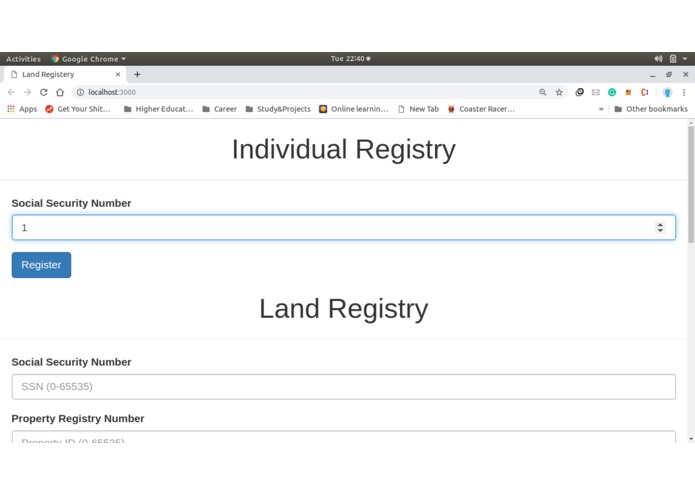 Registration and transfer management of property or vehicle – screenshot 1