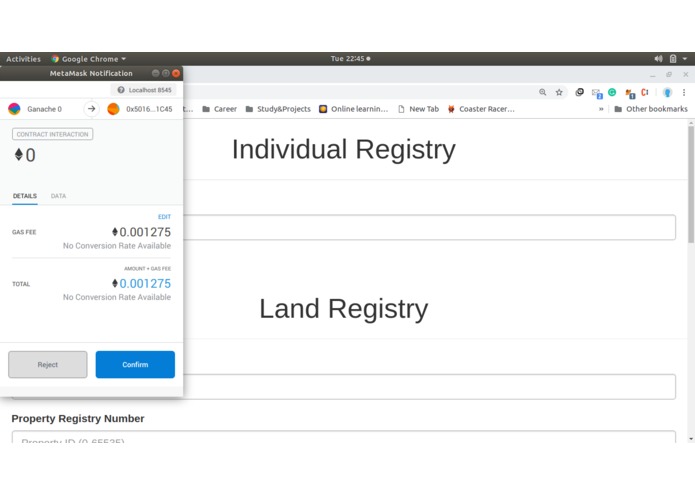 Registration and transfer management of property or vehicle – screenshot 2