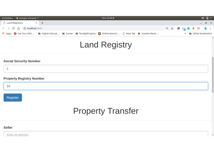 Registration and transfer management of property or vehicle – screenshot 3