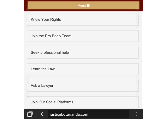 JUSTICE BOT UGANDA – screenshot 5