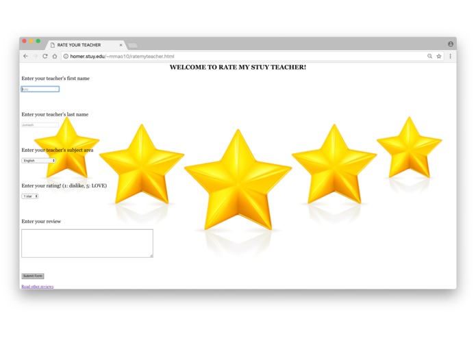 RATE MY TEACHER – screenshot 1