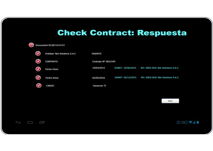 Stark Digital: Check Contract – screenshot 2
