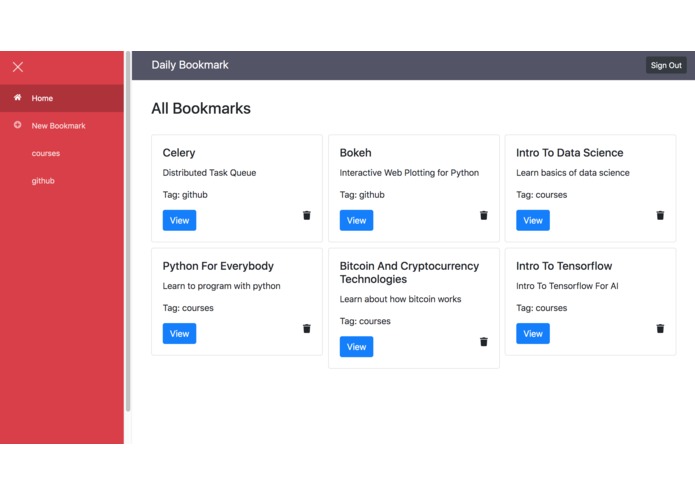Daily Bookmark – screenshot 1