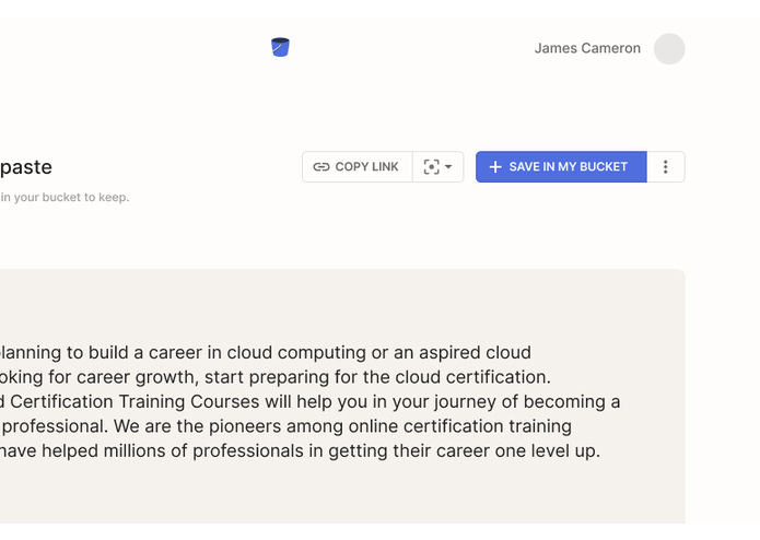 PasteBucket – screenshot 1