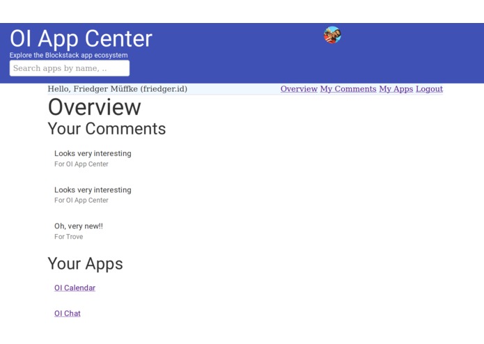 OI App Center – screenshot 1