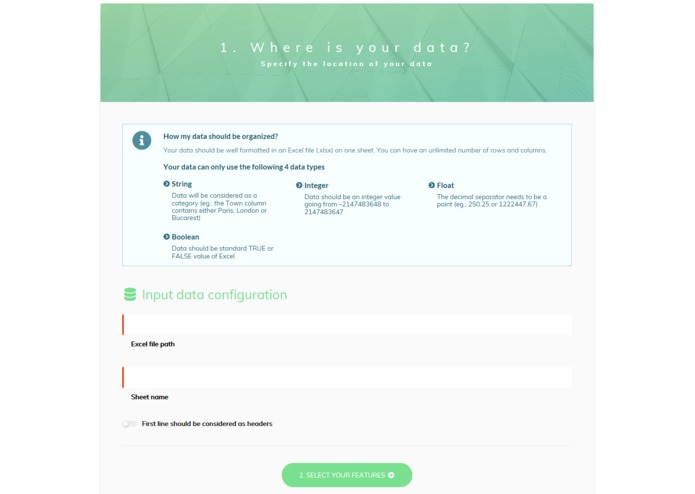 HandyML: Machine learning for non-datascientists – screenshot 2