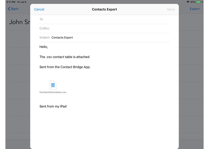 Contact Bridge App – screenshot 8
