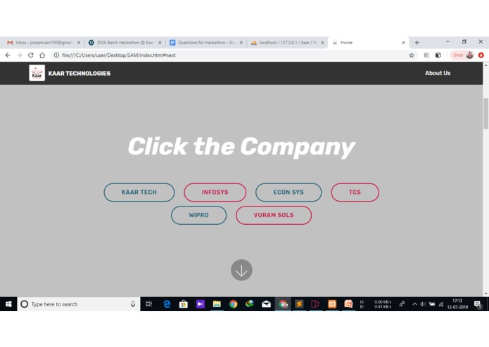 Customer Feedback Solution – screenshot 1