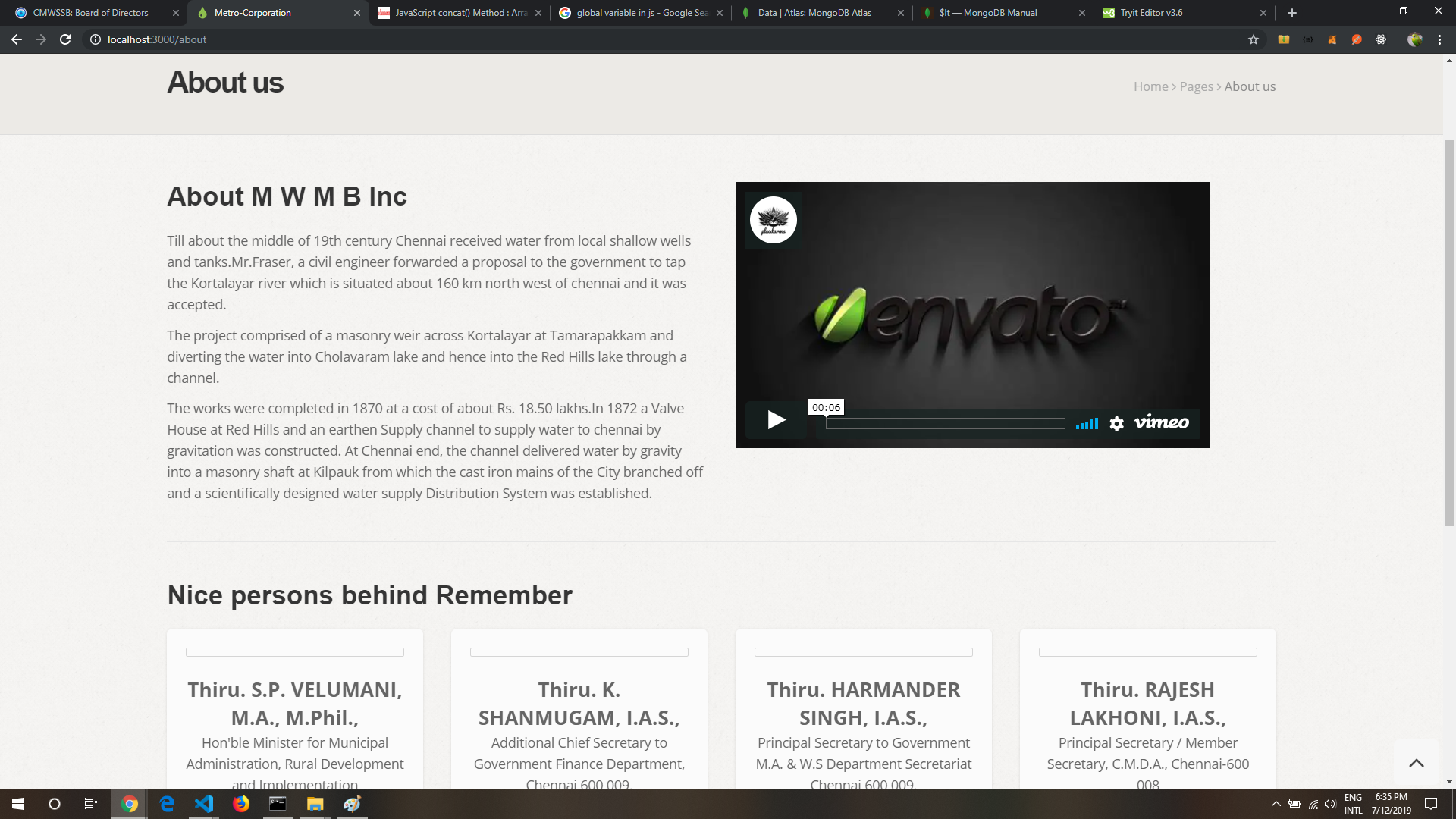 Metro Water web app | Devpost