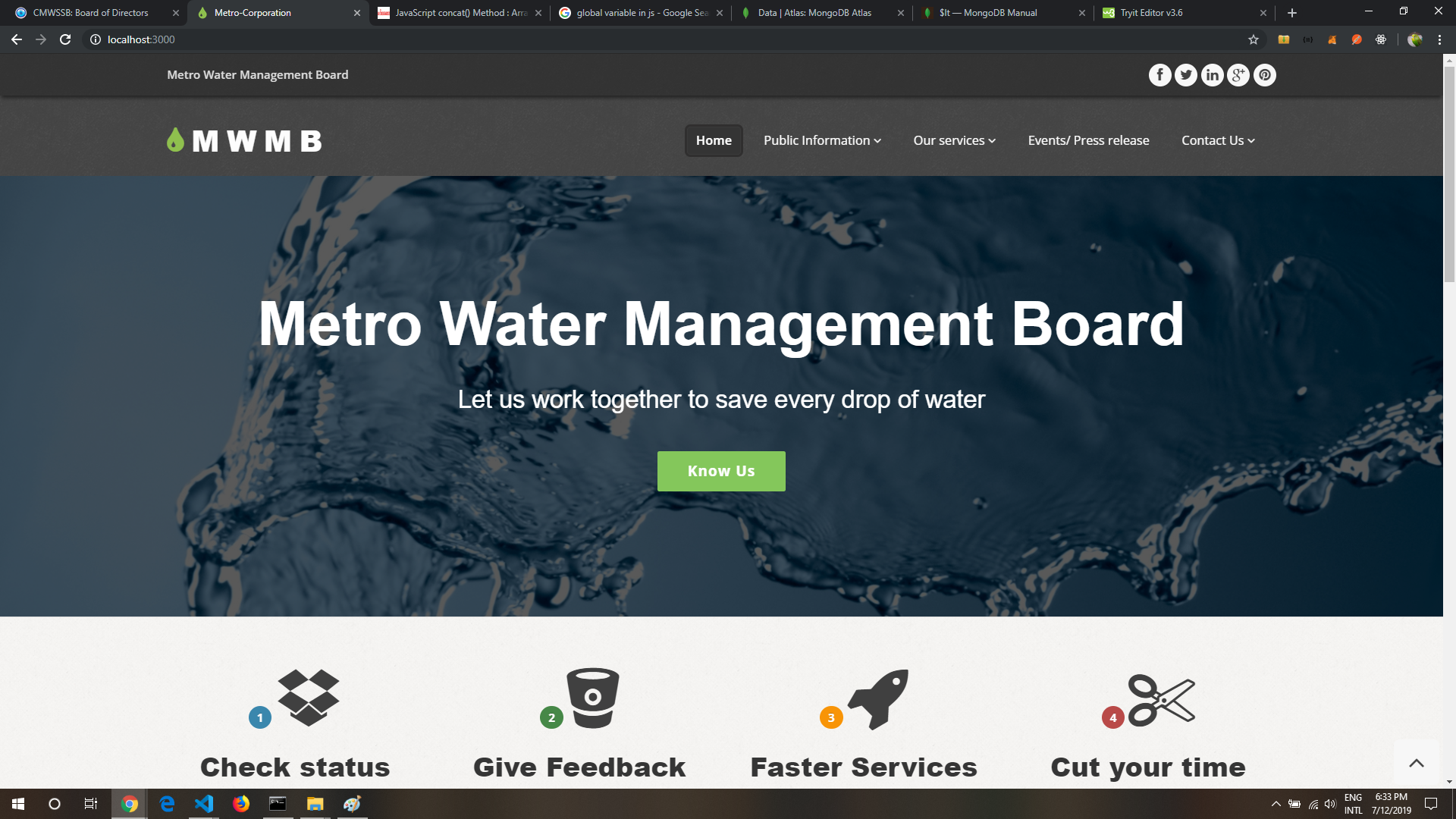 Metro Water web app | Devpost