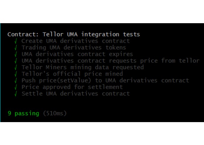 Tokenized Derivatives w/ Decentralized Oracle (UMA/Tellor) – screenshot 1