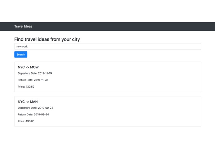 Travel Ideas – screenshot 1
