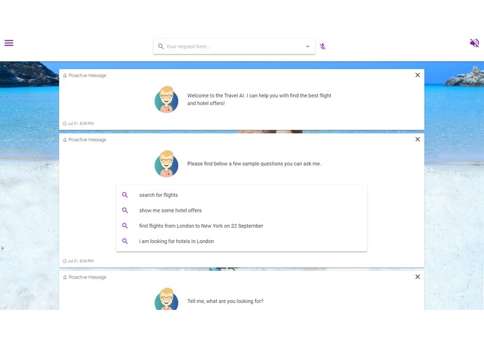 Conversational Travel AI – screenshot 1