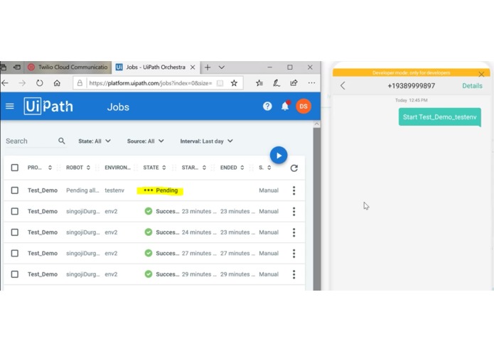 Start Job By SMS – screenshot 1