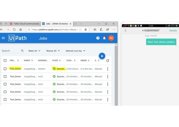Start Job By SMS – screenshot 2