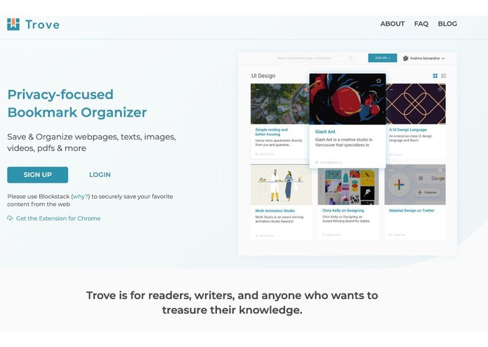 Trove: Privacy-focused decentralized bookmark manager – screenshot 2
