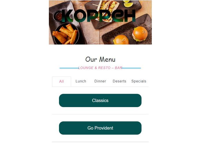Koppeh Digital Menu – screenshot 1