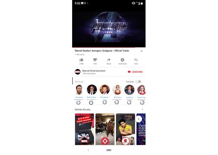 YouTube vote – screenshot 1